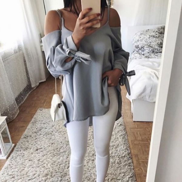 женщины sexy off плеча блузка с длинными рукавами женщин рубашки женская повседневная loose блузка дамы топы blusas plus размер s-5xl, White
женщины sexy off плеча блузка с длинными рукавами женщин рубашки женская повседневная loose блузка дамы топы blusas plus размер s-5xl, White