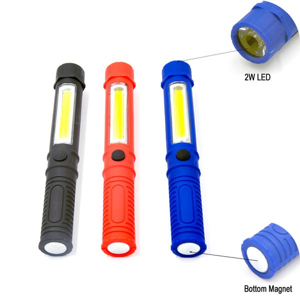 Led Flashlight Cob Mini Pen Multifunction Led Torch Light Cob Handle Work Flashlight Work Hand Flashlight With The Bottom Magnet