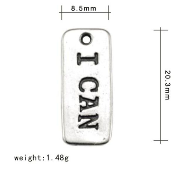 2021 metal antique silver plated letter i can on rectangle charm jewelry, Bronze;silver
2021 metal antique silver plated letter i can on rectangle charm jewelry, Bronze;silver