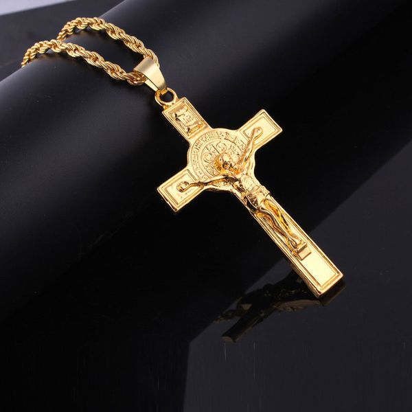 new style gold plated fashion hip hop jesus cross necklaces jewelry chains punk rock rap mens necklace, Silver
new style gold plated fashion hip hop jesus cross necklaces jewelry chains punk rock rap mens necklace, Silver