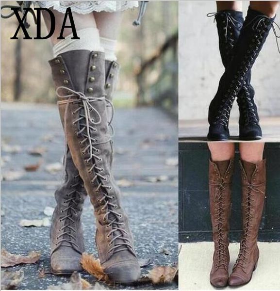 xda cross-tied over knee-high boots women flats shoes woman low heel rubber flock long boots winter thigh high f727, Black
xda cross-tied over knee-high boots women flats shoes woman low heel rubber flock long boots winter thigh high f727, Black