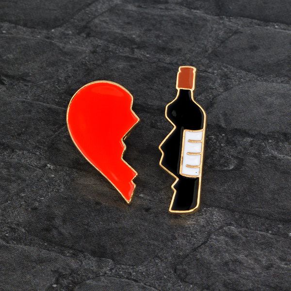 wine and heart stitching enamel brooches pins little retro suit shirt lapel pins for women men gift wholesale 2018 new fashion jewelry, Gray
wine and heart stitching enamel brooches pins little retro suit shirt lapel pins for women men gift wholesale 2018 new fashion jewelry, Gray