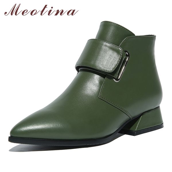 meotina natural genuine leather ankle boots women boots winter block heel short low heel real leather shoes lady green 42, Black
meotina natural genuine leather ankle boots women boots winter block heel short low heel real leather shoes lady green 42, Black
