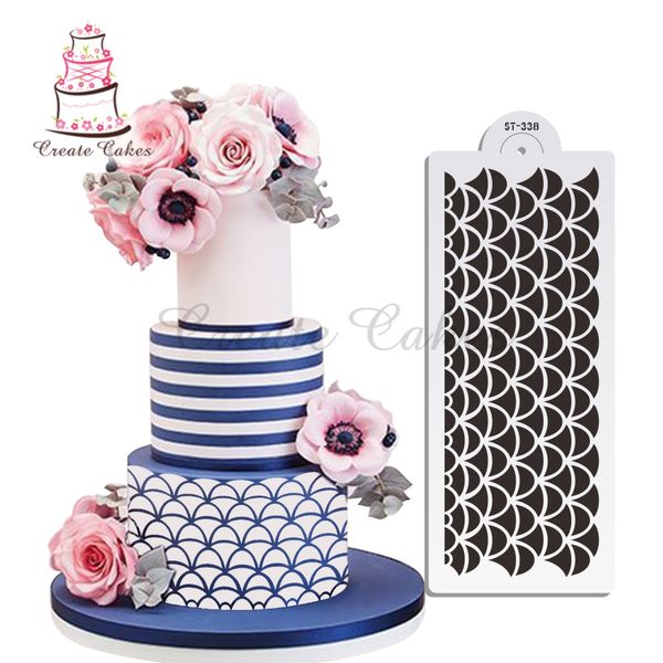 fish-scales decoration stencil for celebration cake design lace stencil mold plastic template cake decorating tools
fish-scales decoration stencil for celebration cake design lace stencil mold plastic template cake decorating tools