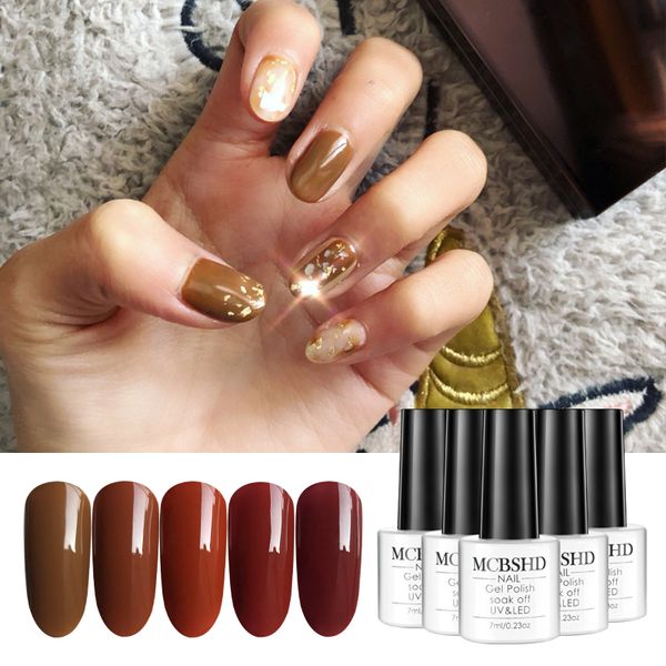 mcbshd gel nail polish 5pcs flax brown pure color varnishes semi vernis permanant polish gel lacquer uv led soak off art nail, Red;pink
mcbshd gel nail polish 5pcs flax brown pure color varnishes semi vernis permanant polish gel lacquer uv led soak off art nail, Red;pink