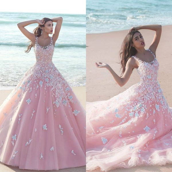 said mhamad pink prom dress square neck sheer straps 3d floral applique tulle evening dresses floor length, Black
said mhamad pink prom dress square neck sheer straps 3d floral applique tulle evening dresses floor length, Black