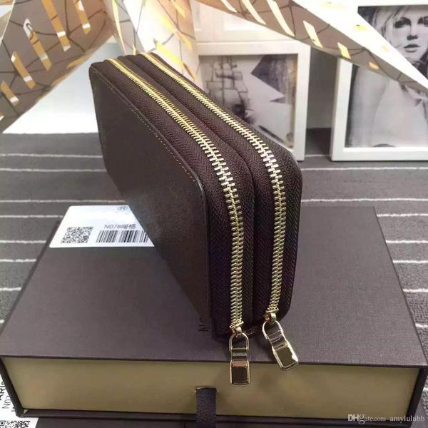 Wholesale 078 Luxury famous brand classic standard wallet men women long purse money bag double zipper pouch coin pocket note compartment
Wholesale 078 Luxury famous brand classic standard wallet men women long purse money bag double zipper pouch coin pocket note compartment