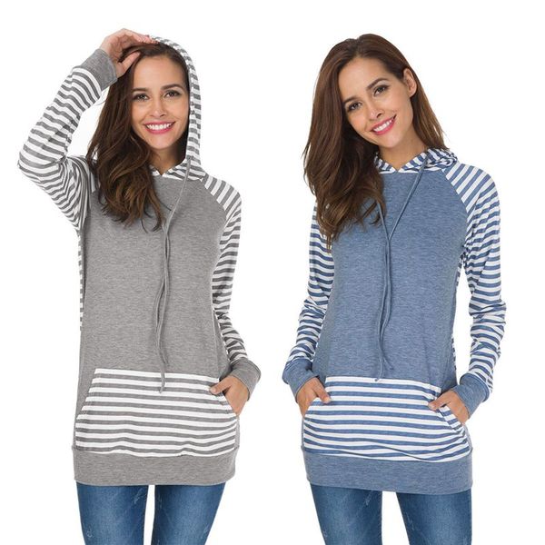women striped hooded women long sleeved pockets patchwork stripe sweatshirts causal fashion maternity hoodies wear, White
women striped hooded women long sleeved pockets patchwork stripe sweatshirts causal fashion maternity hoodies wear, White