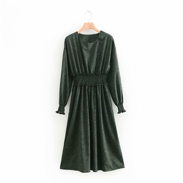 women vintage green leopard printing agaric lace elastic waist kneeth dress ladies fashion pleats ruffles vestidos dress ds1399, Black;gray
women vintage green leopard printing agaric lace elastic waist kneeth dress ladies fashion pleats ruffles vestidos dress ds1399, Black;gray