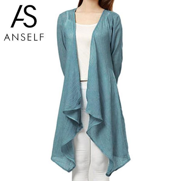 womens and blouses 2018 autumn vintage long asymmetric cardigan open front long sleeve thin coat outerwear overcoat, White
womens and blouses 2018 autumn vintage long asymmetric cardigan open front long sleeve thin coat outerwear overcoat, White