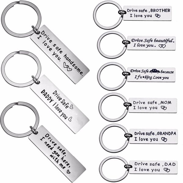 drive safe keychain for family mom dad daddy grandpa brother husband key chains rings gift for boyfriend couples keyring jewelry, Silver
drive safe keychain for family mom dad daddy grandpa brother husband key chains rings gift for boyfriend couples keyring jewelry, Silver
