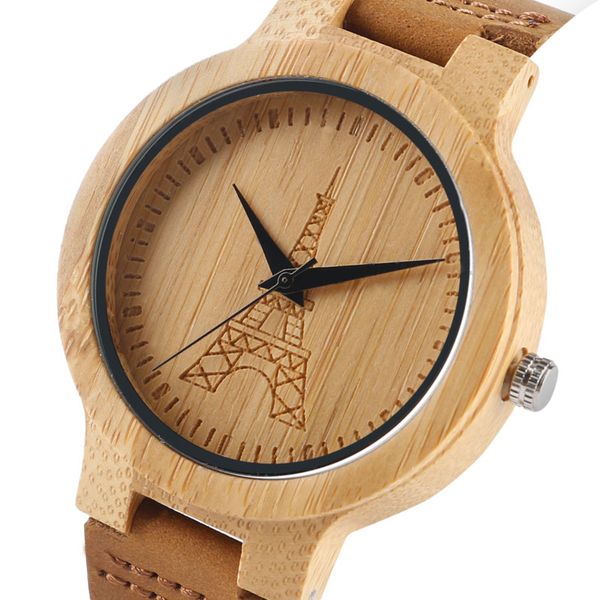 fashion eiffel tower dial nature bamboo wood lady's wrist watch men leather strap handmade women creative watches gifts, Slivery;brown
fashion eiffel tower dial nature bamboo wood lady's wrist watch men leather strap handmade women creative watches gifts, Slivery;brown