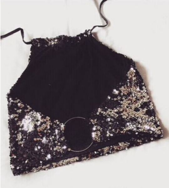2017 new fashion bling camis sequined black women vest crop ee sequin sleeveless short party, White
2017 new fashion bling camis sequined black women vest crop ee sequin sleeveless short party, White