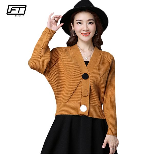 fitaylor women knitted sweater cardigan coat spring autumn casual v-neck long sleeve sweater jacket short coat female, Black;brown
fitaylor women knitted sweater cardigan coat spring autumn casual v-neck long sleeve sweater jacket short coat female, Black;brown