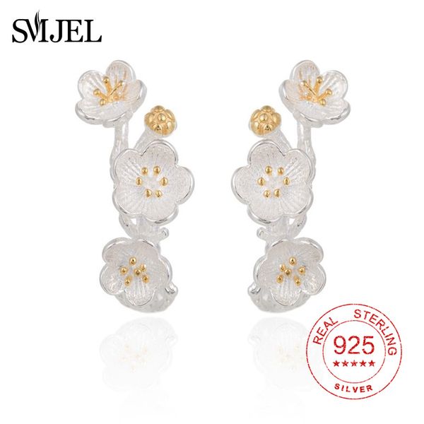 smjel silver cherry blossom stud earrings for women 925 sterling silver lovely flower earring bridesmaid jewelry gifts brincos, Golden;silver
smjel silver cherry blossom stud earrings for women 925 sterling silver lovely flower earring bridesmaid jewelry gifts brincos, Golden;silver