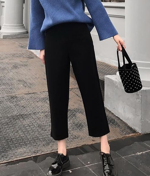 2018 korean new autumn winter women wide-legged pants ankle-length pants casual thin solid gray black, Black;white
2018 korean new autumn winter women wide-legged pants ankle-length pants casual thin solid gray black, Black;white