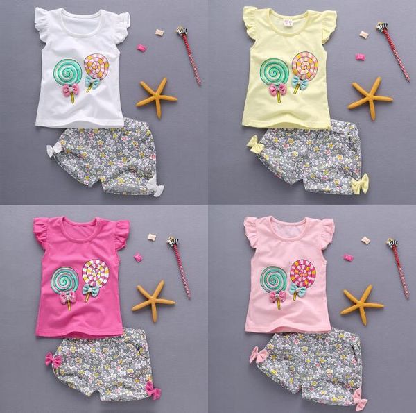 children lollipop outfits girls floral shorts 2pcs/set 2018 summer baby suit boutique kids clothing sets 4 colors, White
children lollipop outfits girls floral shorts 2pcs/set 2018 summer baby suit boutique kids clothing sets 4 colors, White