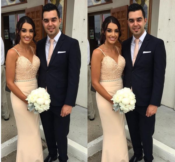 champagne mermaid prom dresses long spaghetti straps beads sashes backless floor length formal dresses evening wear vestidos de fiesta, Black
champagne mermaid prom dresses long spaghetti straps beads sashes backless floor length formal dresses evening wear vestidos de fiesta, Black