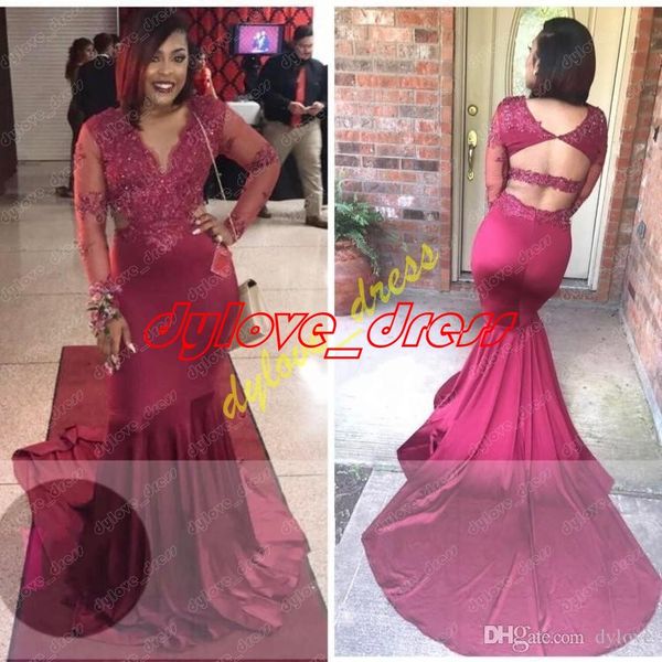 2018 burgundy prom dress evening dress gold dress long sleeve mermaid prom dresses, Black
2018 burgundy prom dress evening dress gold dress long sleeve mermaid prom dresses, Black