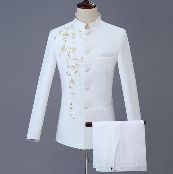 singer star style dance stage embroidery chinese tunic suit men groom suit set with pants mens wedding suits formal dress white, White;black
singer star style dance stage embroidery chinese tunic suit men groom suit set with pants mens wedding suits formal dress white, White;black