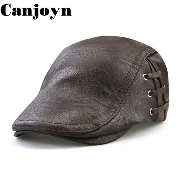 canjoyn fashion england style leather berets hat personality design winter casquette visor caps hat wholesale, Blue;gray
canjoyn fashion england style leather berets hat personality design winter casquette visor caps hat wholesale, Blue;gray