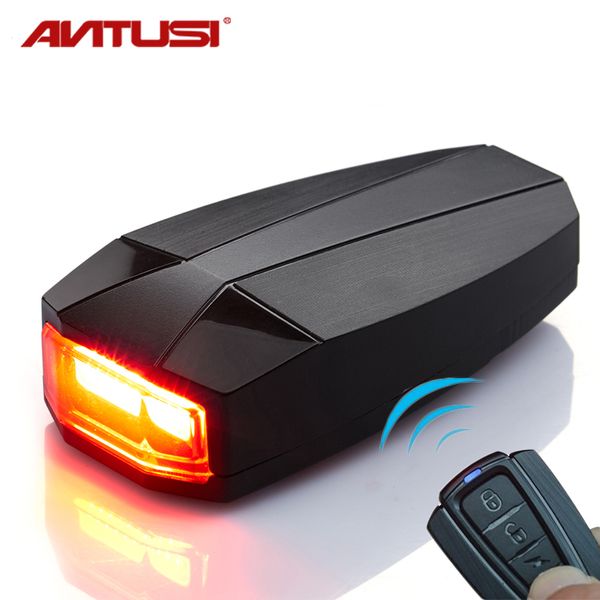 

ipx5 waterproof bicycle light anti-theft alarm horn remote wireless bike tail light rechargeable cycle lamp rear for bike