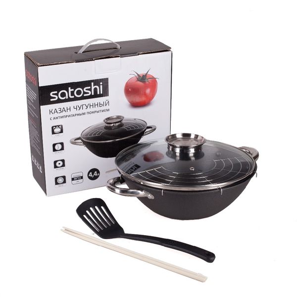 cast iron frying pan satoshi 4.4l nonstick stainless steel handles grille glass cover nylon paddle a bamboo stick 808-031 cooking tools
cast iron frying pan satoshi 4.4l nonstick stainless steel handles grille glass cover nylon paddle a bamboo stick 808-031 cooking tools