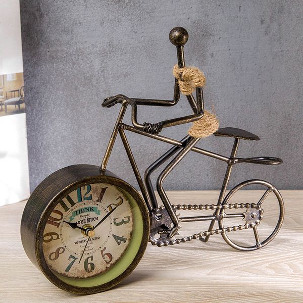 #a vintage iron table clock european creative living room clock deskornaments rope bicycle antique
#a vintage iron table clock european creative living room clock deskornaments rope bicycle antique
