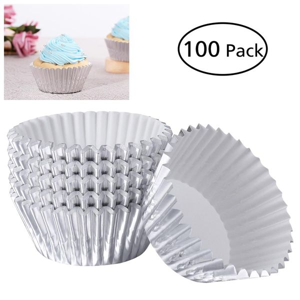 rosenice 100pcs aluminum thickened foil cups cupcake liners mini cake muffin molds baking molds (silver
rosenice 100pcs aluminum thickened foil cups cupcake liners mini cake muffin molds baking molds (silver