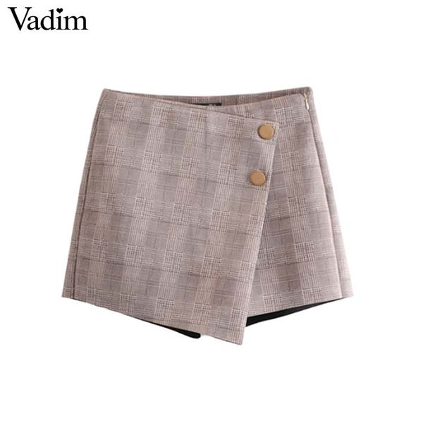 vadim suede plaid shorts skirts houndstooth button decoarate side zipper female casual sweet shorts pantalones cortos sa070, White;black
vadim suede plaid shorts skirts houndstooth button decoarate side zipper female casual sweet shorts pantalones cortos sa070, White;black