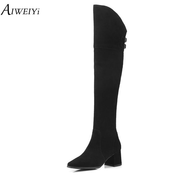 aiweiyi women boots suede leather over the knee boots square toe hoof heels high heels ladies black motorcycle
aiweiyi women boots suede leather over the knee boots square toe hoof heels high heels ladies black motorcycle