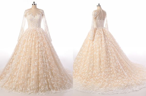 stunning champagne wedding dress 2018 plus size with long sleeves beaded hollow back sheer neck lace wedding gowns new, White
stunning champagne wedding dress 2018 plus size with long sleeves beaded hollow back sheer neck lace wedding gowns new, White