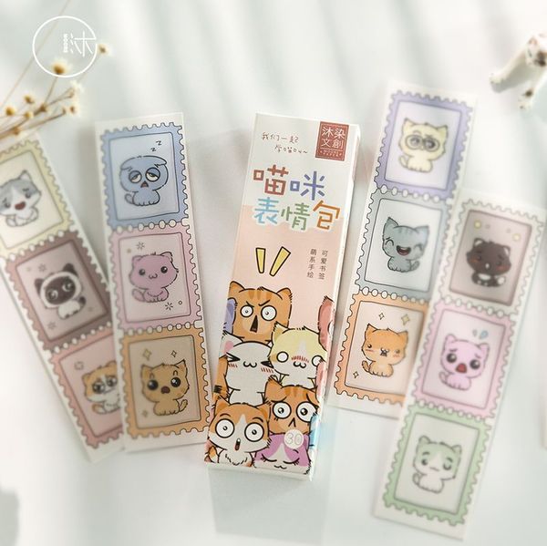 30 pcs/set cute kawaii cat expression paper bookmark cartoon book holder message card gift stationery
30 pcs/set cute kawaii cat expression paper bookmark cartoon book holder message card gift stationery