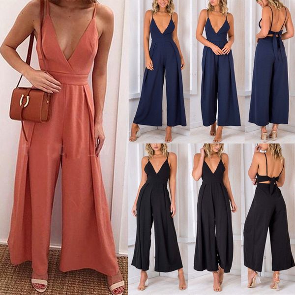 camisole jumpsuit 2018 summer women v neck jumpsuits rompers solid fashion high waist women's loose elegant overalls, Black;white
camisole jumpsuit 2018 summer women v neck jumpsuits rompers solid fashion high waist women's loose elegant overalls, Black;white