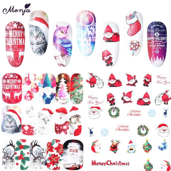 monja 16 sheets nail art christmas series mixed design full cover water transfer foil decals stickers diy decoration, Black
monja 16 sheets nail art christmas series mixed design full cover water transfer foil decals stickers diy decoration, Black