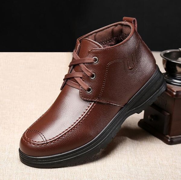 winter men's warm shoes new fashion lace-up men's plus velvet warm cotton boots outdoor short snow boots zapatillas hombre, Black
winter men's warm shoes new fashion lace-up men's plus velvet warm cotton boots outdoor short snow boots zapatillas hombre, Black