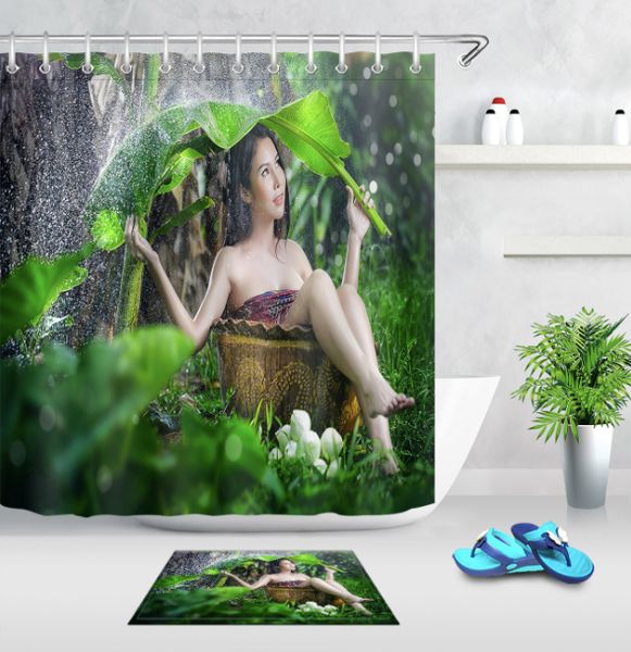 3d raining girl design print pattern irish decorations waterproof bathroom decor fabric shower curtains floor mats sets
3d raining girl design print pattern irish decorations waterproof bathroom decor fabric shower curtains floor mats sets