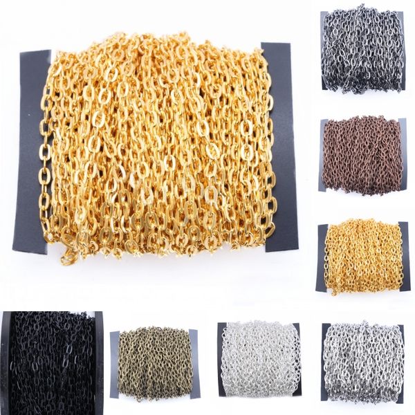 antique bronze iron metal 2*3mm "o"-shaped cross chains for diy necklace jewelry making 7 colors wholesale g180l, Silver
antique bronze iron metal 2*3mm "o"-shaped cross chains for diy necklace jewelry making 7 colors wholesale g180l, Silver