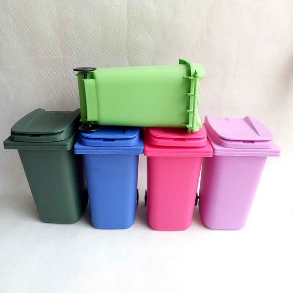 Big Mouth Toys Mini Trash Pencil Holder Recycle Can Case Table Pen Plastic Storage Bucket Stationery Sundries Organizer Tools 5 Colors Gift