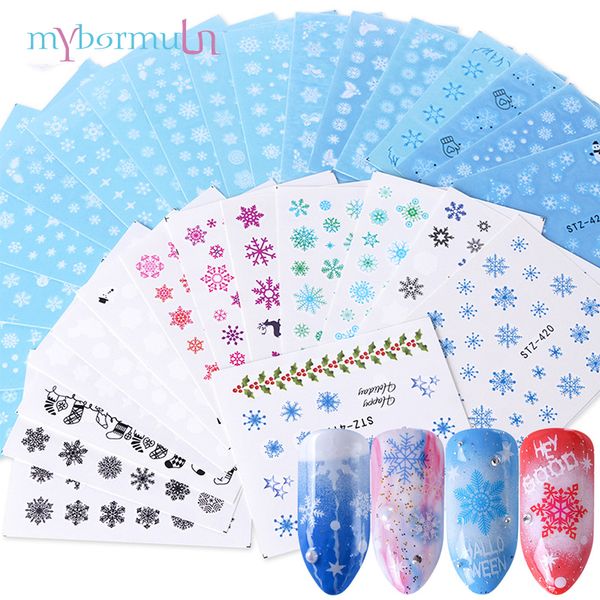 mybormula 30 pcs/set christmas styles nails art water transfer winter new year snowflakes image nail sticker wraps nail decals, Black
mybormula 30 pcs/set christmas styles nails art water transfer winter new year snowflakes image nail sticker wraps nail decals, Black