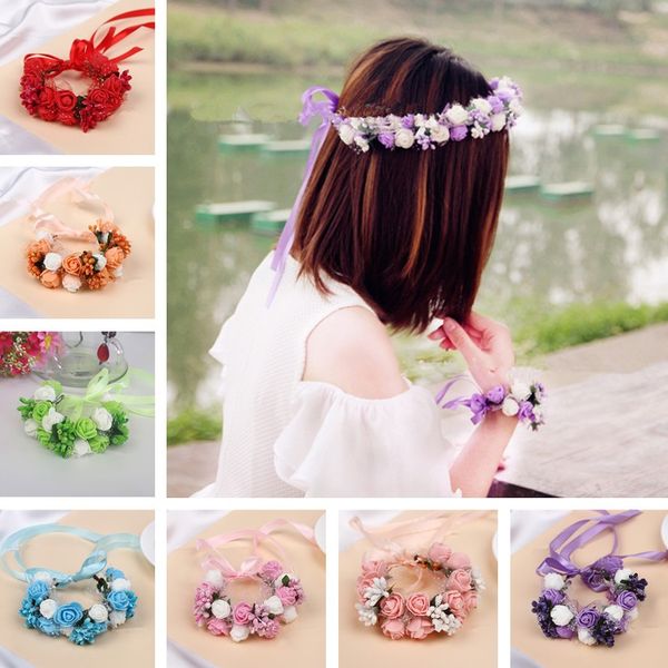 corsage romantic head band headwear wedding bridal wrist band bridesmaid artifical flowers garland wreath hair accessories t6i057
corsage romantic head band headwear wedding bridal wrist band bridesmaid artifical flowers garland wreath hair accessories t6i057