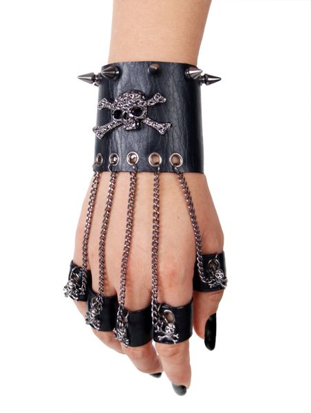 punk wrist accessories women chain wristlet with buttun black rivet wristlet with skull pu leather only, Blue;gray
punk wrist accessories women chain wristlet with buttun black rivet wristlet with skull pu leather only, Blue;gray