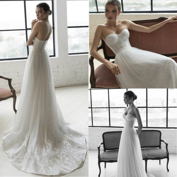 julie vino 2019 wedding dress bling bling sweetheart neckline robe de mariee simple a line beach wedding gowns, White
julie vino 2019 wedding dress bling bling sweetheart neckline robe de mariee simple a line beach wedding gowns, White