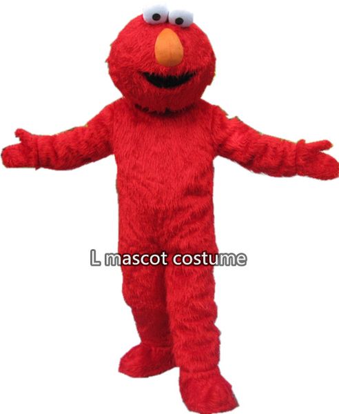 

size sesame street elmo mascot costume halloween outfit fancy dress suit blue cookie monster clothes, Red;yellow