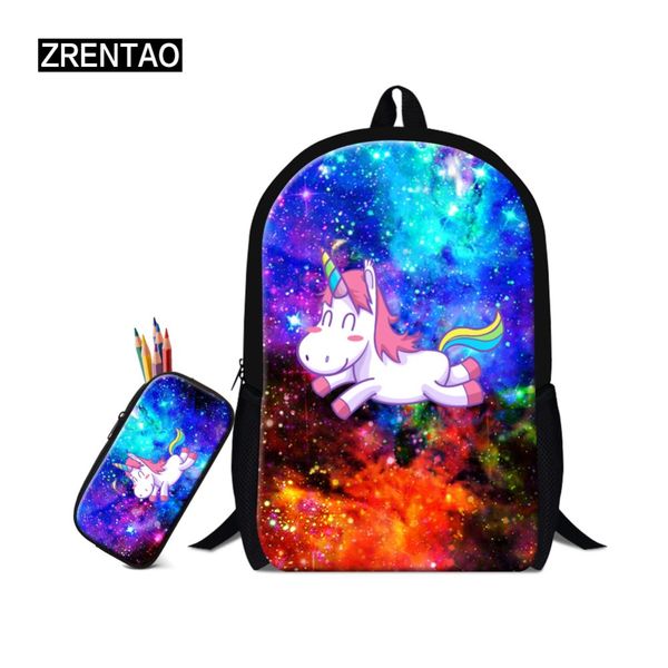 zrentao 2 pcs\set mochilas unicorn school backpack with pencil case double zipper shoulder bags with side pockets kids bookbags
zrentao 2 pcs\set mochilas unicorn school backpack with pencil case double zipper shoulder bags with side pockets kids bookbags