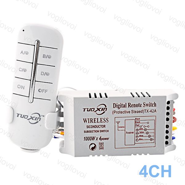 switch receiver 4ch way 220v for led ceiling panel lamps bulbs digital rf remote controller wireless transmitter plastic dhl
switch receiver 4ch way 220v for led ceiling panel lamps bulbs digital rf remote controller wireless transmitter plastic dhl
