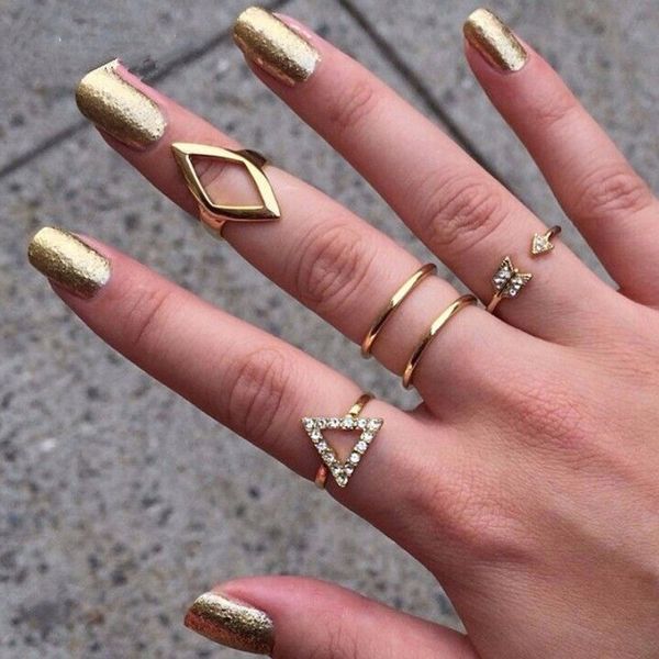 5pcs crystal women knuckle rings set stacking gold geometry triangle arrow midi finger ring charm anelli, Golden;silver
5pcs crystal women knuckle rings set stacking gold geometry triangle arrow midi finger ring charm anelli, Golden;silver