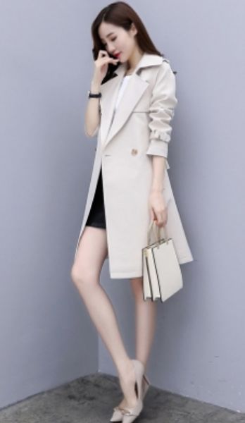 windbreaker female long section korean version 2018 autumn new fashion slim slimming dignified atmosphere tide belt coat, Tan;black
windbreaker female long section korean version 2018 autumn new fashion slim slimming dignified atmosphere tide belt coat, Tan;black