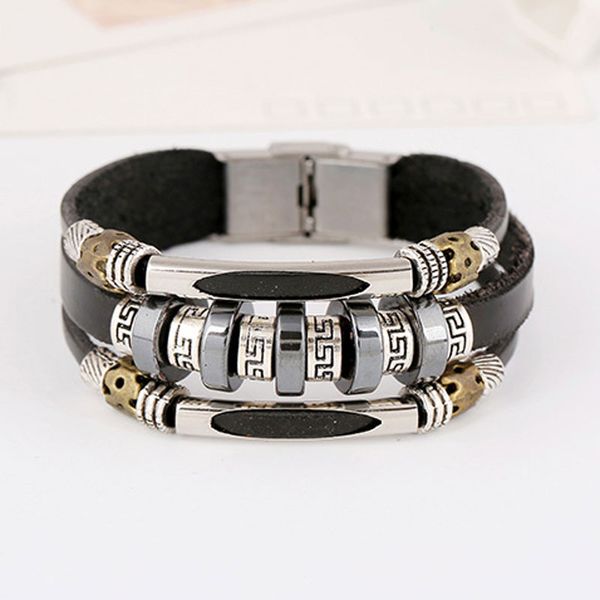 wholesale new fashion jewelry leather charm bracelets men's beaded personality vintage rock punk bracelet ing, Golden;silver
wholesale new fashion jewelry leather charm bracelets men's beaded personality vintage rock punk bracelet ing, Golden;silver