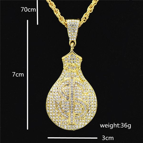 5 шт. хип-хоп золотой цвет iced out chain bling нас долларов кошелек подвески ожерелья для мужчин ювелирные изделия, Silver
5 шт. хип-хоп золотой цвет iced out chain bling нас долларов кошелек подвески ожерелья для мужчин ювелирные изделия, Silver